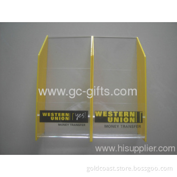 Western Union 2 Tiers Dl Brochure Holders Made Of Acrylic 